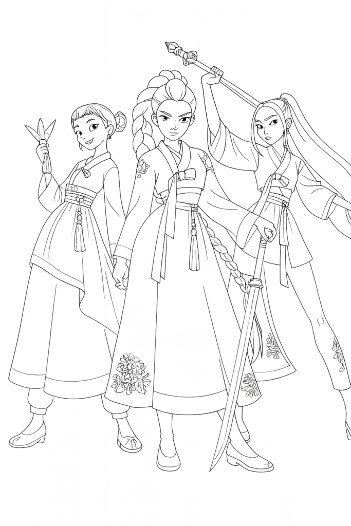 HUNTR/X with Hanbok