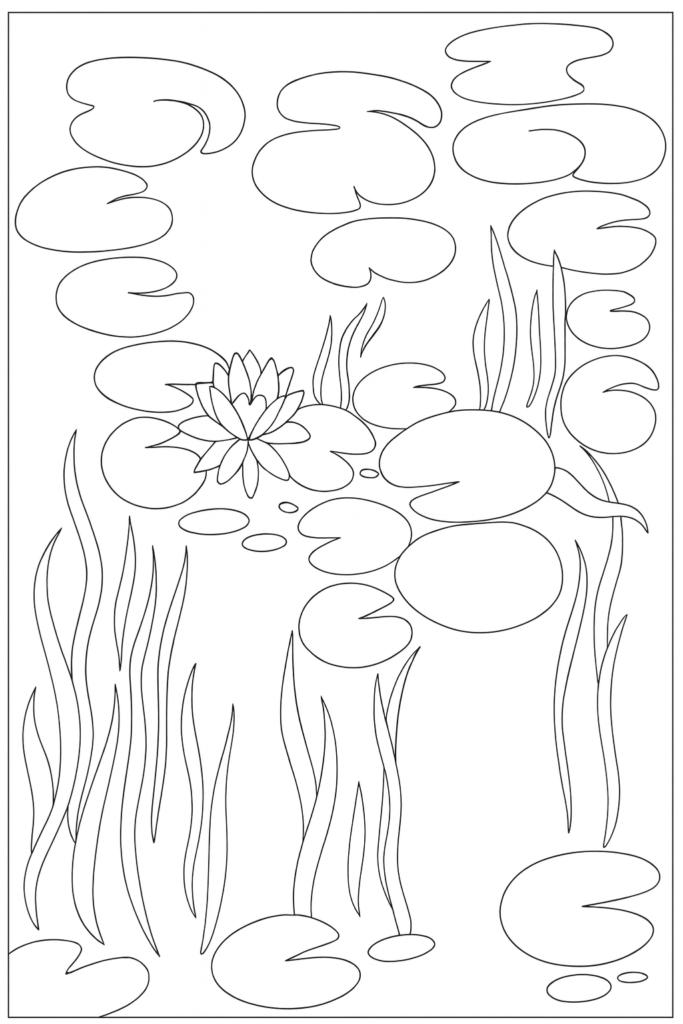 Water Lilies coloring page